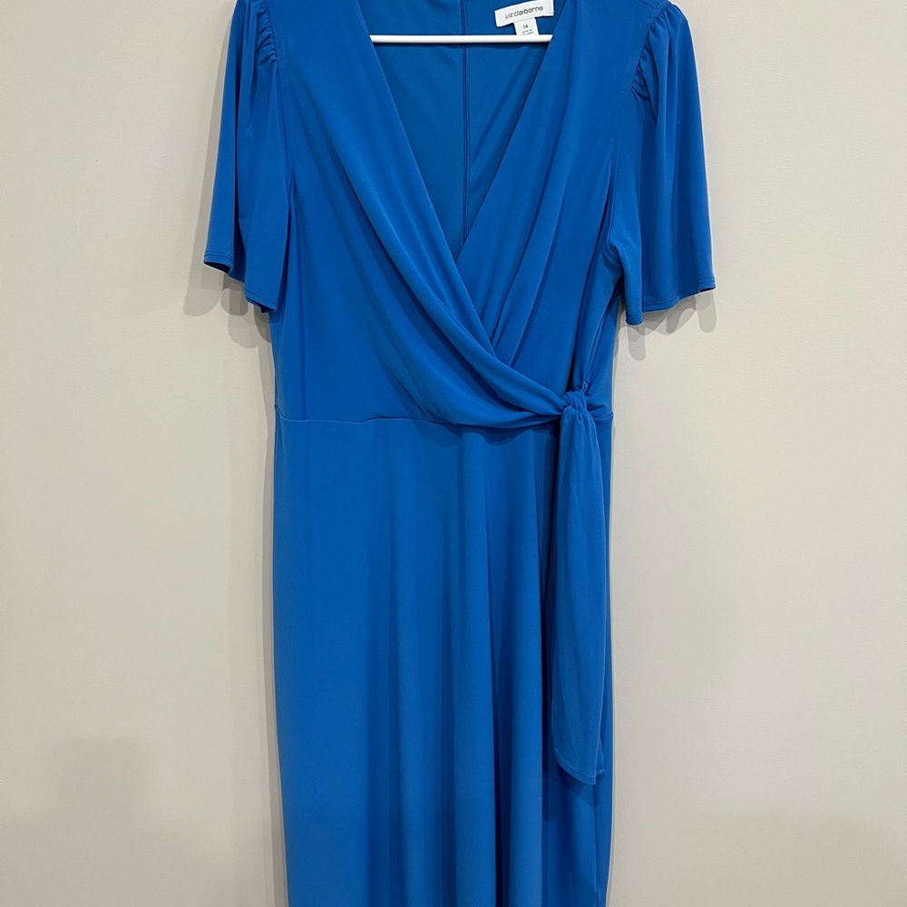 Liz Claiborne Wrap Dress - Short flutter Sleeve